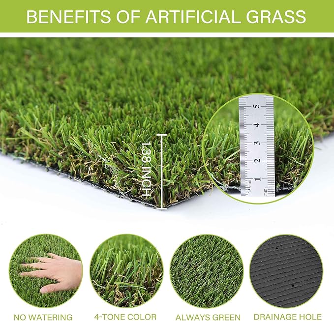 Dog Grass Pads 5 x 8 FT Artificial Grass Pee Pads for Dogs Potty Fake Grass Rug Turf Mat for Dogs Training Indoor Outdoor Garden Lawn Artificial Grass Rug-PawvioPets