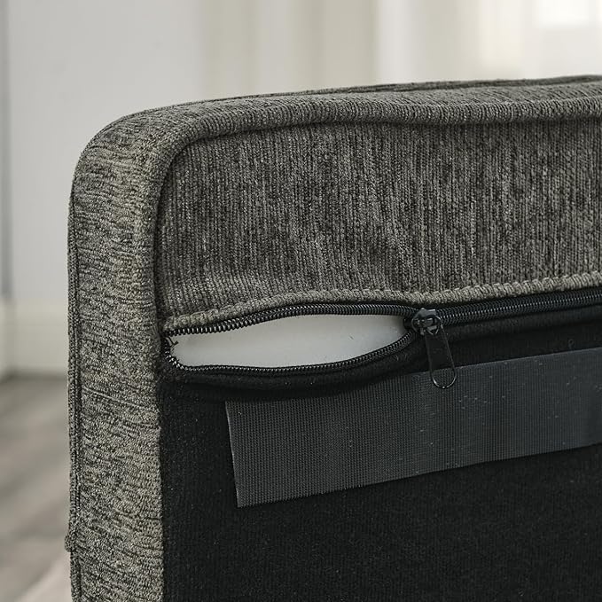 Dog Sofa Couch for Medium Dogs, 31" Memory Foam Dog Couch with Washable Fabric, Removable Cushion, Sofa Bed for Medium Dogs, Grey-PawvioPets