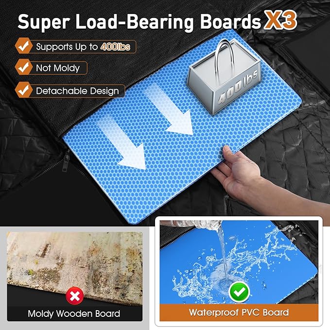 Dog Cover for Car Backseat with Crossbar Design, Hard Bottom Car Seat Cover for Dogs with Back seat Extender, Waterproof Dog Hammock for Full-Size SUV, and Truck-PawvioPets