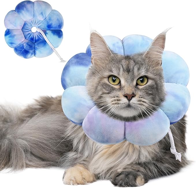 Dog Cat Surgical Recovery Cone Dog Protective Collar, Pet Recovery E-Collar Soft Neck Cone to Stop Licking Wound for Cats & Kittens Small Dog After Surgery-PawvioPets