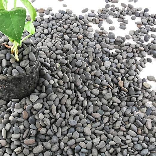 7lb Natural River Rocks Pebbles for Plants & Succulents, Decorative Outdoor Landscaping Garden Rocks, Mexican Beach Pebbles for Aquarium & Vase Decor-PawvioPets
