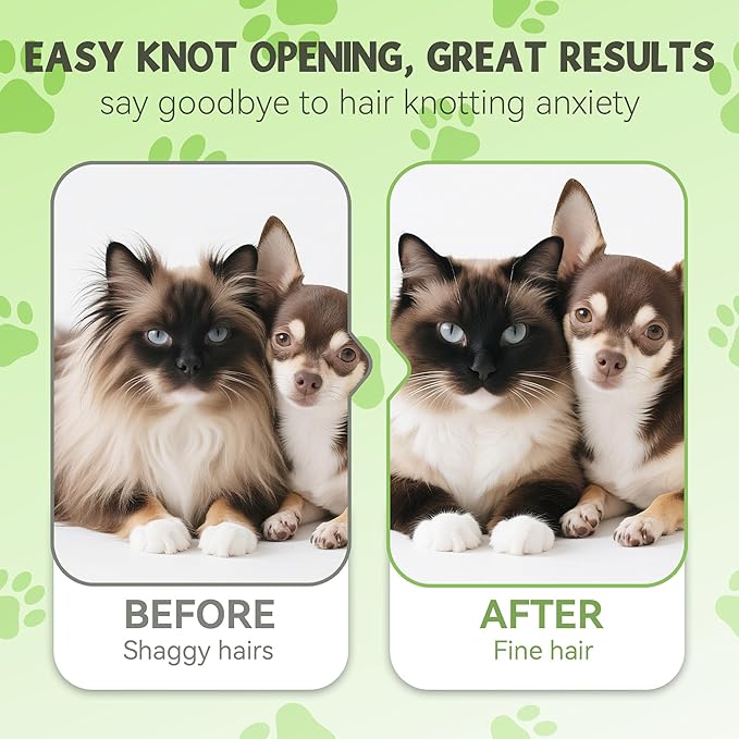 Flea Comb for Cats & Dogs Brush for Shedding Self Cleaning Pet Comb Lice Comb with Long & Short Stainless Steel Teeth Pet Hair Removal Tool 2025-PawvioPets