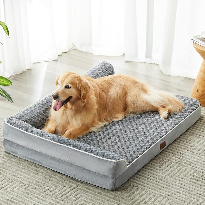 BFPETHOME Orthopedic Dog Beds for Large Dogs-Waterproof Sofa Pet Bed with Removable Washable Cover, Big Dog Bed with Waterproof Lining and Nonskid Bottom,Pet Bed for Large Dogs-PawvioPets