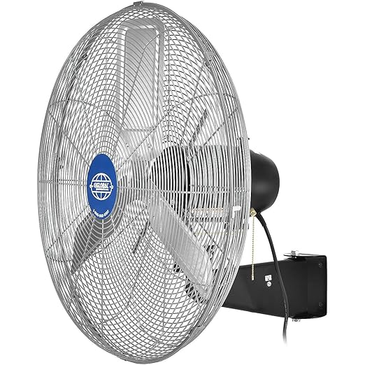 Global Industrial Deluxe Oscillating Wall Mount Fan, 24" Diameter, 1/2HP, 8,650CFM-PawvioPets