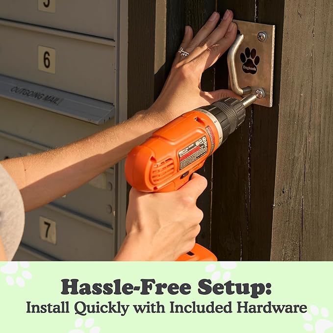 Canine Hitch- Secure Dog Leash Parking Mounted Indoor – Outdoor Wall Hook - Tie Out Stainless Steel Practical Lead Management for Home & Business, Ultimate Strength-PawvioPets