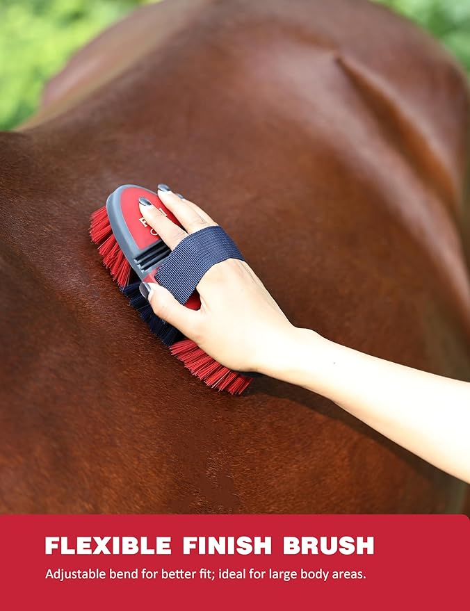 11PCS Horse Grooming Kit Curry Comb Sweat Scraper Horse Bathing Supplies Grooming Tools with Storage Bag Shadowberry-PawvioPets