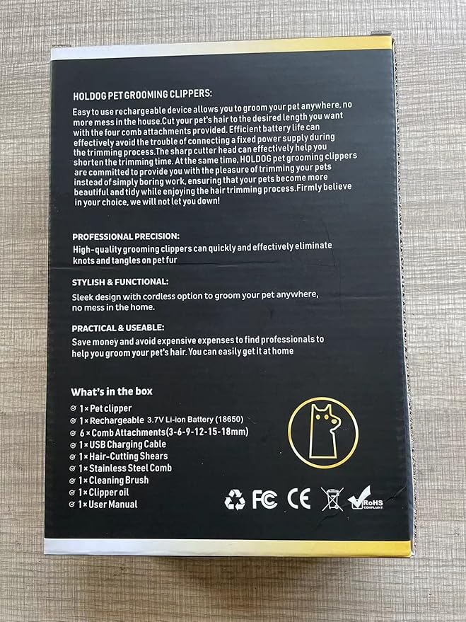 Dog Clippers Professional Heavy Duty Grooming Clipper 3-Speed Low Noise High Power Rechargeable Cordless Pet Tools for Small & Large Dogs Cats Pets with Thick Coats-PawvioPets