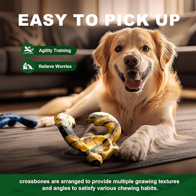 Durable Dog Chew Toy for Aggressive Chewers - Tough Nylon Bone for Medium Breeds, Interactive Teething Toy with Real Bacon Flavor, Keeps Dogs Busy, Christmas Birthday Gifts for Dogs-PawvioPets