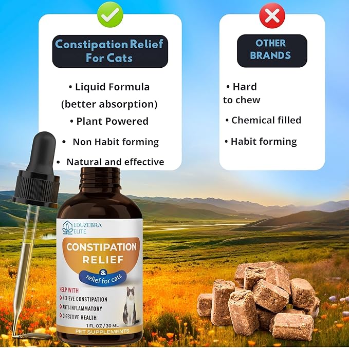 Cat Constipation Relief, Constipation Relief for Cat, Cat Laxative Constipation Relief, Cat Stool Softener, Cat Laxative, Promotes Digestive Health.-PawvioPets