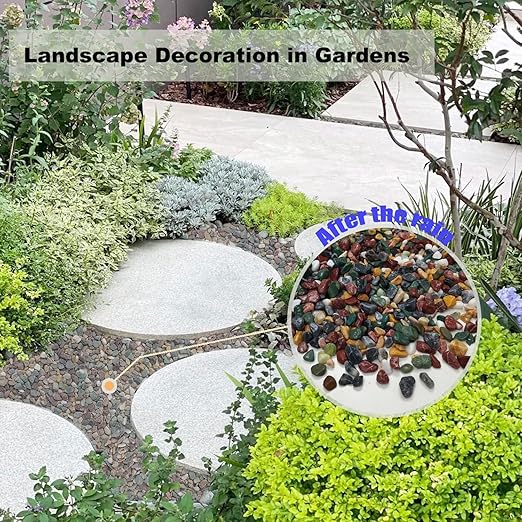 15LB Succulents Rocks for Plants Cactus Gravel Pebbles for Fish Tank 1/2 Inch Natural River Rocks for Vase, Aquarium, Landscaping,Bonsai,Terrarium Pebbles, Mixed Color-PawvioPets