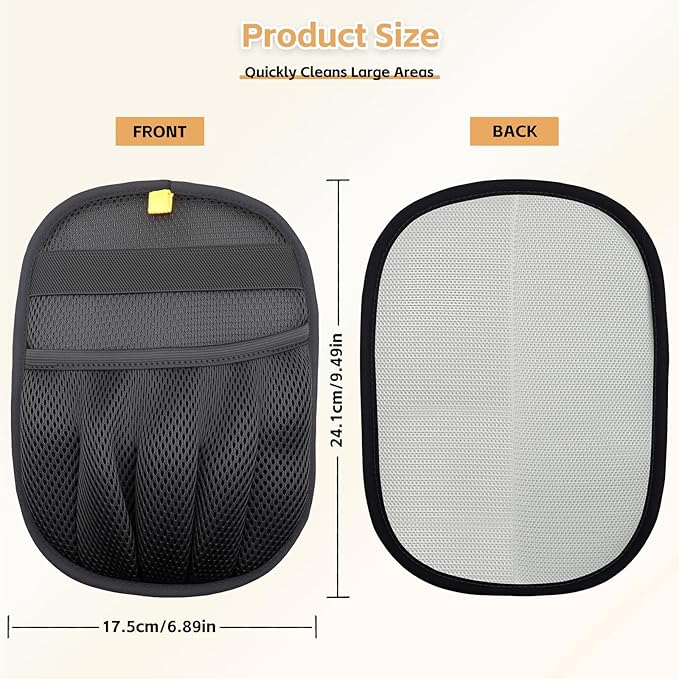 Electrostatic Pet Hair Remover Glove-Furniture/Couch/Carpet/Car Seat Hair Removal, Efficient Pet Grooming Glove for Dogs & Cats, Washable Reusable Static Removal Gloves for Pet Hair-PawvioPets