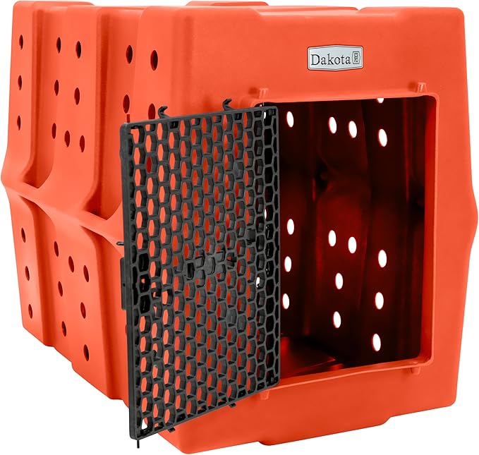 Dakota 283 Crate - Canine Rough and Tough Economy Kennel (Orange, X-Large)-PawvioPets