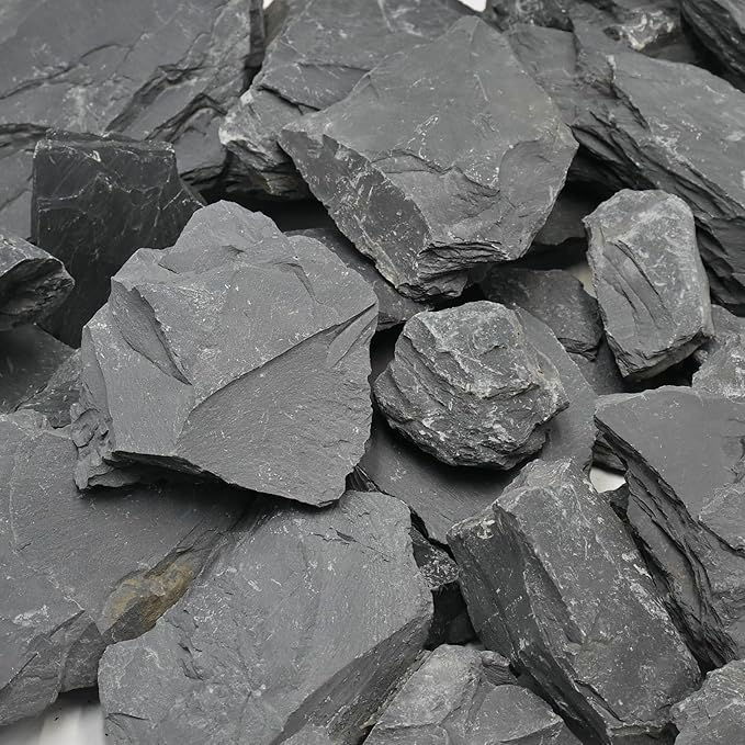 Aquarium Rocks 10LB Natural Slate Rock for Aquarium Landscaping for Terrariums, Reptile Habitats & Creative Aquascaping-3 to 8 Inches-PawvioPets