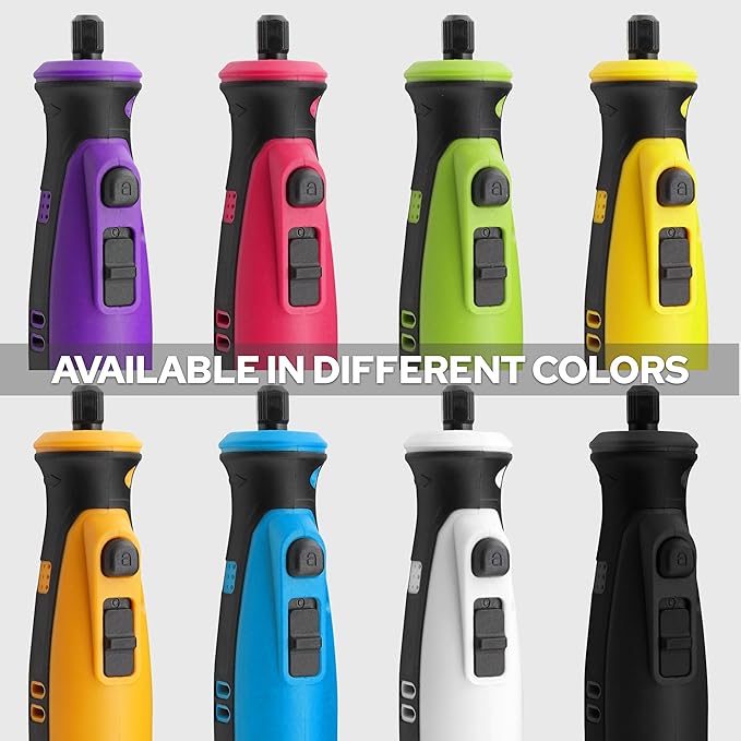 Diamondg Cordless Dog Nail Grinder with Quiet Sound & LED Tip for Large & Small Dogs, 4hrs. Runtime, 2 Bits Included, Yellow-PawvioPets