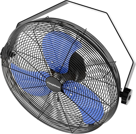 2600 CFM 14 inch Outdoor High Velocity Wall Mounted Fan, 3-Speed Metal Fans with IP44 Enclosure Motor, Industrial Grade Weatherproof Wall Fan for Patio, Greenhouse, Garage, and Gazebo-PawvioPets