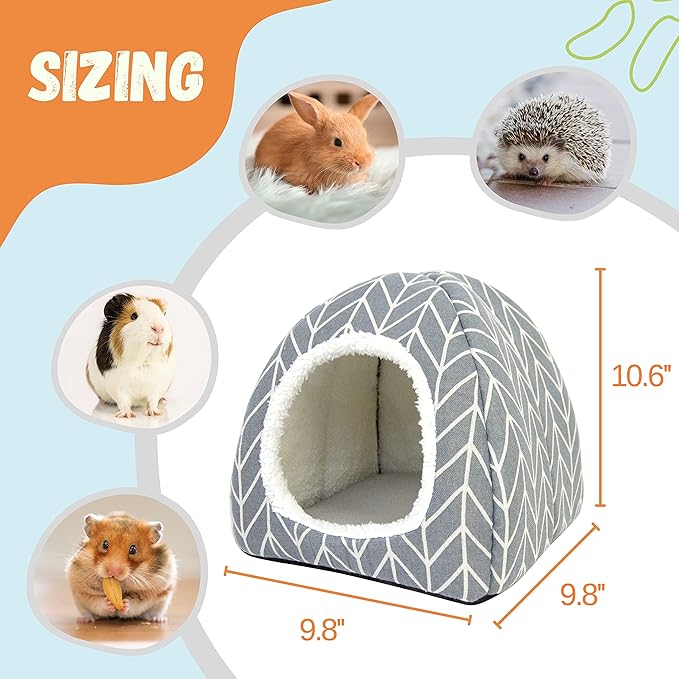 2 Pack Guinea Pig Hideout Bed Rabbit House Cave Accessories Cozy Hide-Out for Bunny Hedgehog Ferret Chinchilla&Other Small Animals-PawvioPets