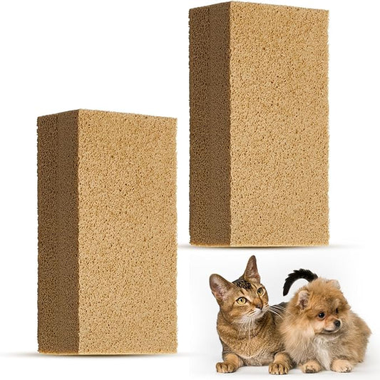 2 Pack Pet Hair Remover Sponge Cat and Dog Hair Sponge Rubber Pet Fur Lifter Removal Tool, Remove from Furniture, Carpet, Bedding, Clothing, 6.26 x 3.28 x 1.89 Inch-PawvioPets