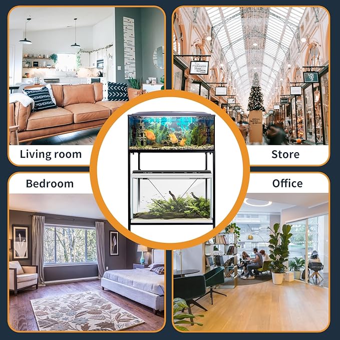 Fish Tank Stand: The Perfect 10 Gallon Metal Aquarium Stand Measuring 22.8" W x 10.6" D x 31.3" H to Fit Your Aquatic Display Needs.-PawvioPets