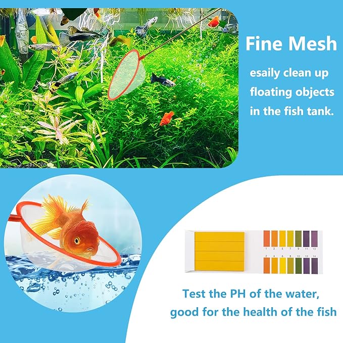 Fish Tank Cleaning Tools, 6 pcs Aquarium Cleaning Tools, Feeder Tools Kit, Aquarium Plants Cleaner, Algae Scraper for Glass Aquariums-PawvioPets