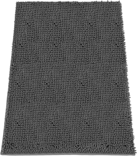 Absorbent Dog Door Mat for Muddy Paws, 60" x 36" Chenille Indoor Mats for Entryway, Trap Dirt Front Door Mat Indoor Entrance Washable Non Slip Soft-PawvioPets