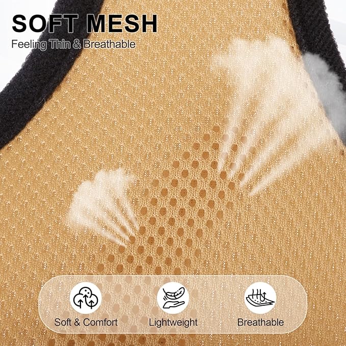 BINGPET No Pull Dog Harness, Soft Mesh Breathable All Weather Vest, Safety Protection Design, Durable Adjustable Step-in Easy Walk Dog Harness for Extra Large Dogs (Beige, XL)-PawvioPets