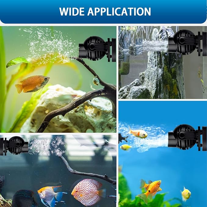 FREESEA Aquarium Powerhead Wave Maker: 1050 GPH Circulation Wavemaker Pump - 360° Adjustable Power Head with Magnetic Suction for 1-55 Gallon Fish Tank | Saltwater | Freshwater-PawvioPets