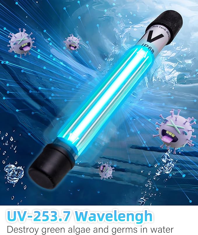 Goldfish Aquarium Filter U-Very Suitable for 20-75 Gallon Tank, 30 Gallon Fish Tank Water Filter for Green Water Control, Internal Submersible Pump Filtration System, Fish Filters for Aquariums-PawvioPets