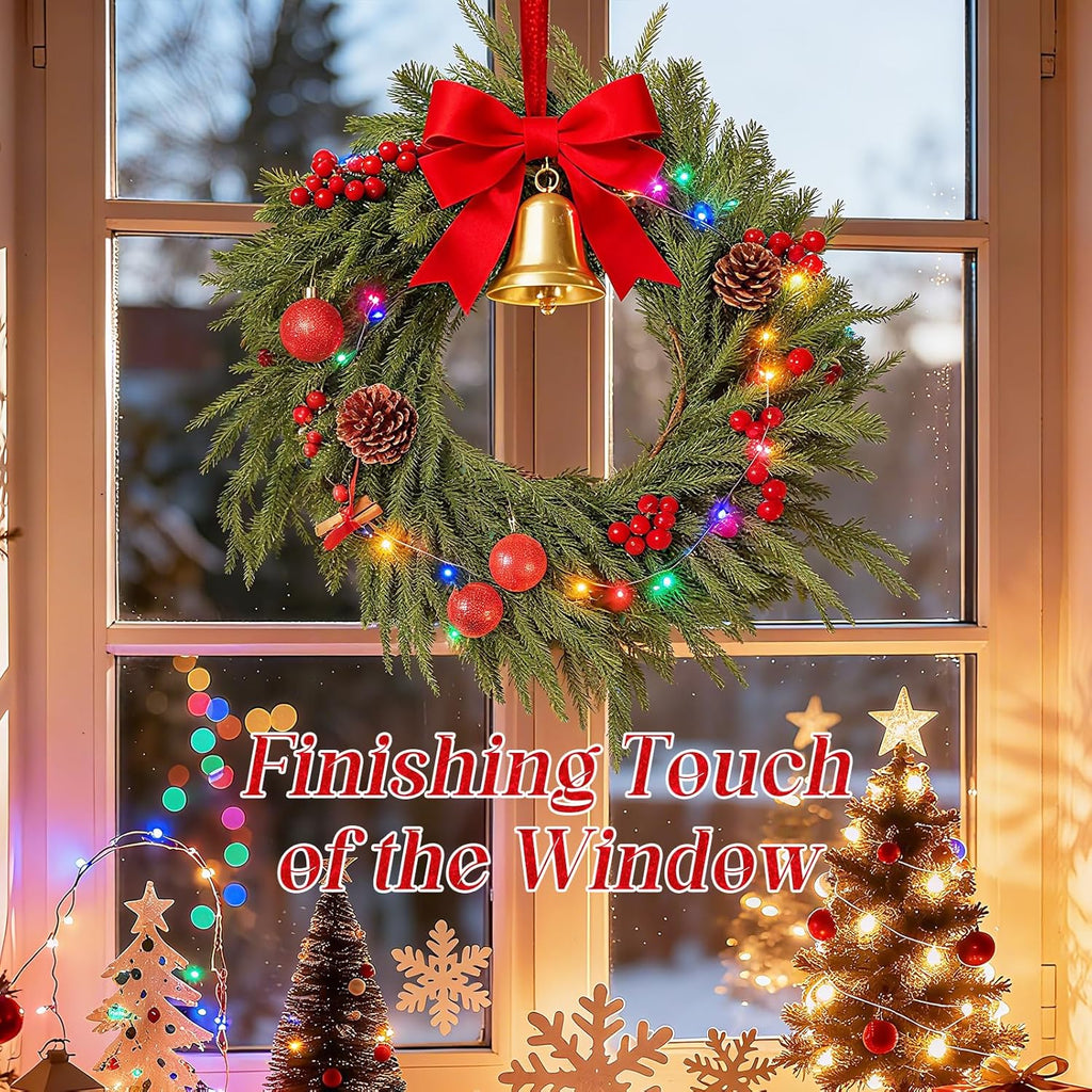 6ft Christmas Norfolk Pine Garland - Real Touch Artificial Greenery Cedar Garland for Xmas Fireplace Mantle Table Window Home Holiday Decoration