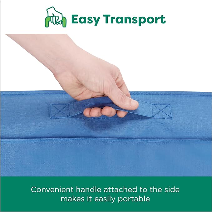 FurHaven Cooling Dog Bed – Medium Foam Mattress for Joint Pain Relief, Waterproof Liner, Removable Washable Cover, Durable for Outdoor Use, Deluxe Grid Indoor/Outdoor Bed – Blue, Medium-PawvioPets