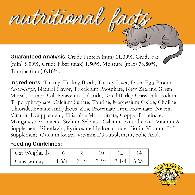 Dr. Elsey's cleanprotein Original Turkey Recipe Wet Cat Food, (Pack of 24), 2.75oz Cans-PawvioPets