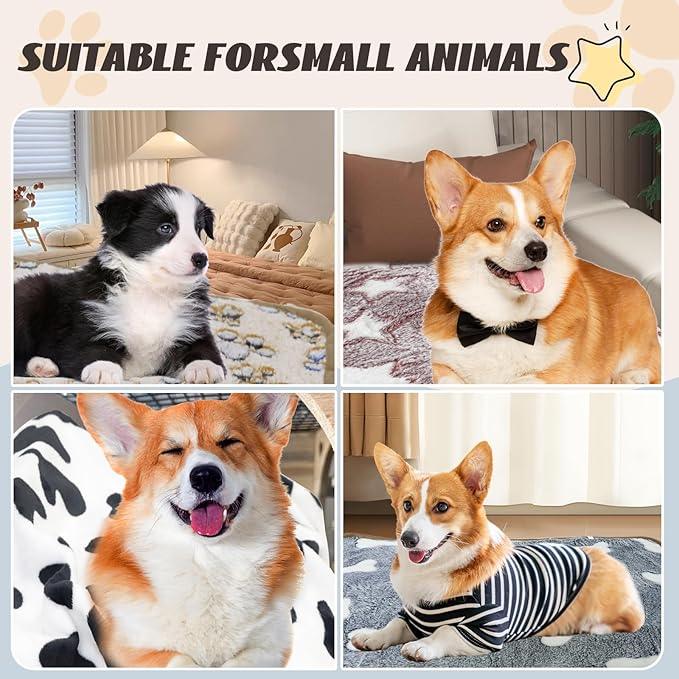 6 Pcs Washable Guinea Pig Blankets Absorbent Small Animal Fleece Bedding Cage Liners Reusable Pet Pee Pad Sleep Mat Pad Cover for Hamster Ferret Rabbit Chinchilla Hedgehog (Black, 24" x 47")-PawvioPets