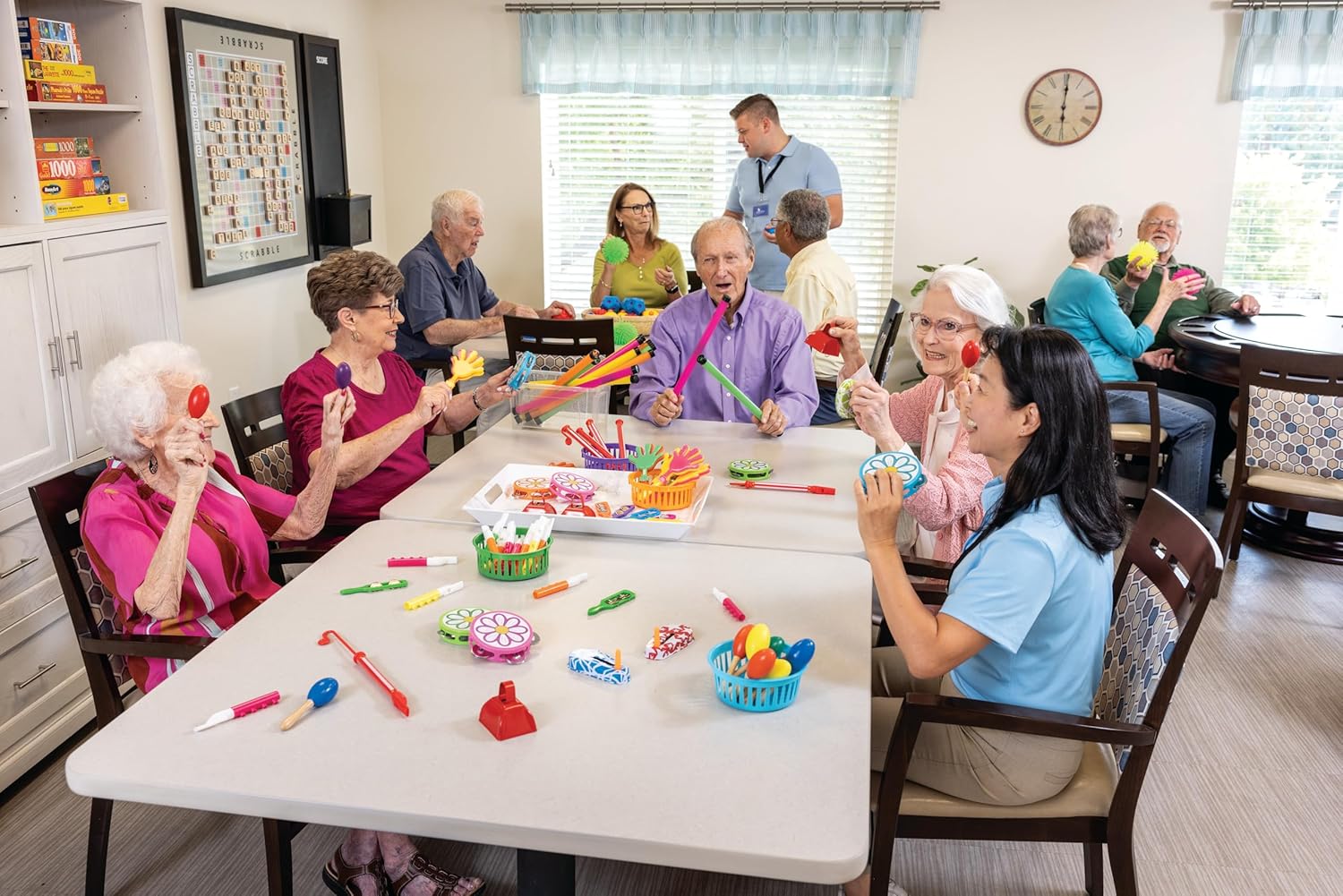 Fun Express Bulk Metal Noise Makers for Sporting Events - 50 Pack Hand Clappers & Clackers for Football Games, Pep Rally Supplies | Loud Stadium Noisemakers for Party Favors & Celebrations
