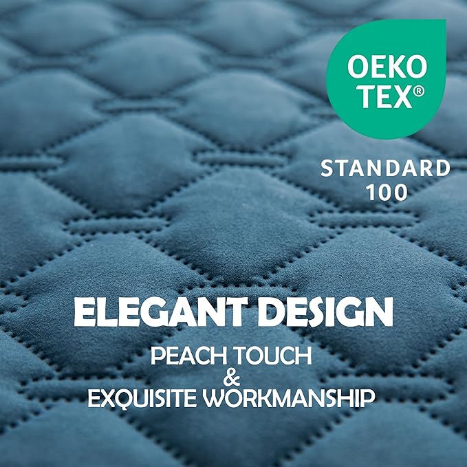 gogobunny 100% Double-Sided Waterproof Dog Bed Cover Pet Blanket Sofa Couch Furniture Protector for Puppy Large Dog Cat, Reversible (32x53 Inch (Pack of 1), Dark Blue/Light Blue)-PawvioPets