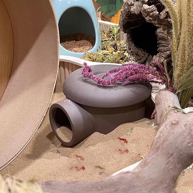 DR.DUDU Hamster Bath Sand, 2.8lb Dust Free Desert Sand or Potty Litter Sand for Hamster Chinchillas Gerbil Syrian Mice Small Animals (Beige, Flower Smell)-PawvioPets