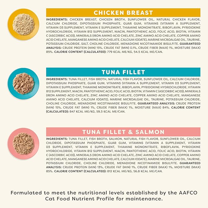 Applaws Vitality Wet Cat Food in Broth, Natural Canned Cat Food, Wet Food for Cats with Added Vitamins and Minerals, Grain Free, Carrageenan Free, Variety Selection in Broth (12 Count, 5.5 oz Cans)-PawvioPets