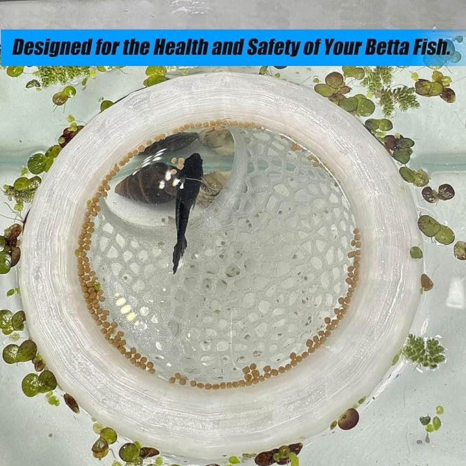 Aquarium Floating Betta Fish Skins, Betta or Shrimp Feeder, Cave and Hammock, Small Fish Feeding Rings, Aquarium Hiding Feeding Decorative Accessories (Wood Color)-PawvioPets