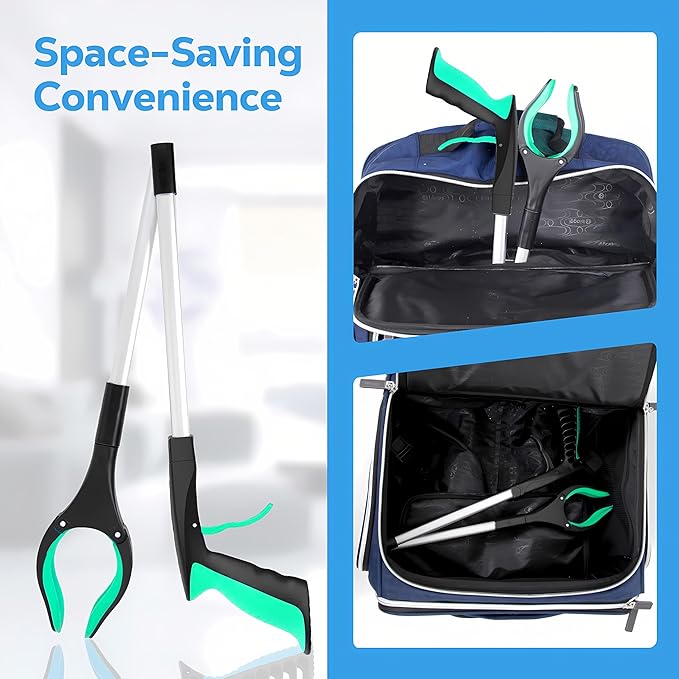 Grabber Reacher Tool - 32” Extra Long Foldable Gripper and Reaching Tool - Heavy Duty Pick Up Stick Grabbers for Seniors, Trash, Surgery Recovery Must Haves Gifts (Green)-PawvioPets