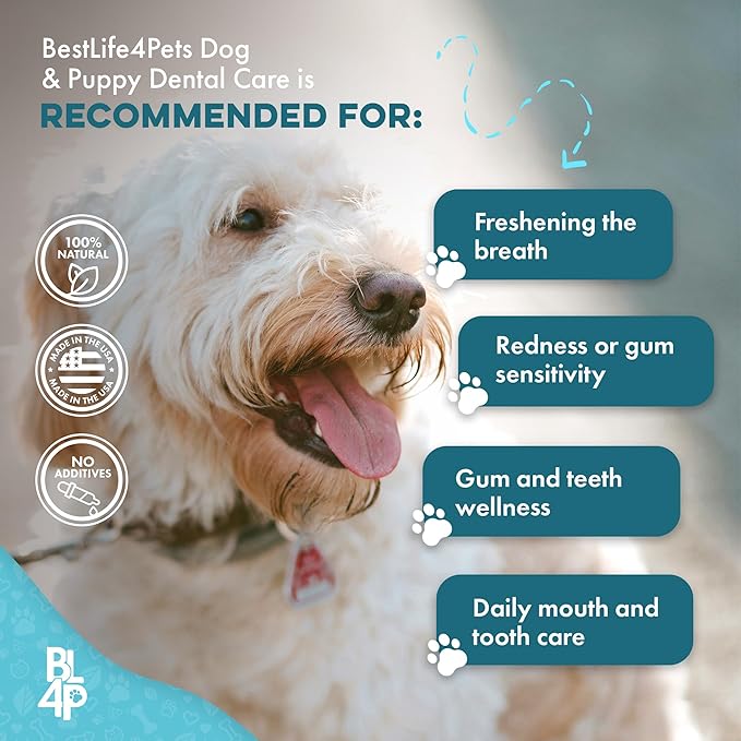 Dog Dental Care & Bad Breath Remedy, Natural Dog Oral Care for Healthy Teeth, Mouth & Gums, Daily Canine Breath Freshener, Plaque, Tartar Control Helps Reduce Gingivitis, Easy to Use 800 Tiny Pills-PawvioPets