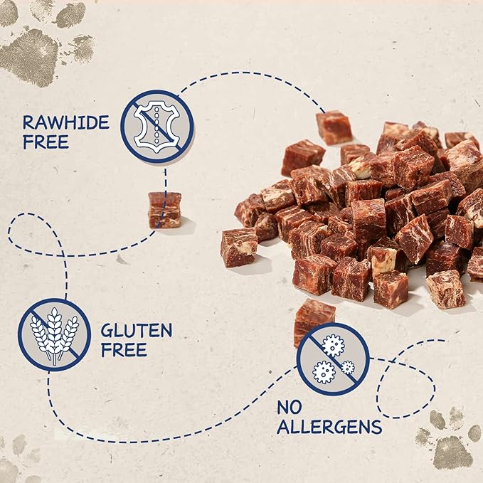 Dog Treats Training Rewards, Beef Cod Cubes, 1% Taurine Added, 12.5 oz, Rawhide Free, Grain Free, Low Fat Dog Training Rewards and Snacks, No Additives-PawvioPets
