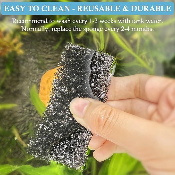 FEDOUR Submersible Aquarium Internal Filter, Filter with Water Pump for Fish Tank up to 35 Gallon (Sponge 4pcs for 8W)-PawvioPets