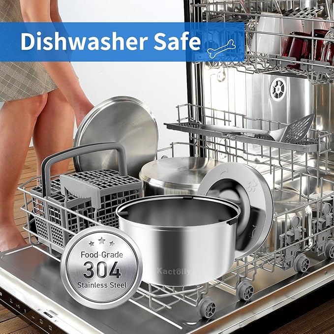 3L/101oz Large Capacity Dog Water Bowl Stainless Steel No Spill Dog Bowls Slow Drinking Dog Water Feeder Dispenser-PawvioPets