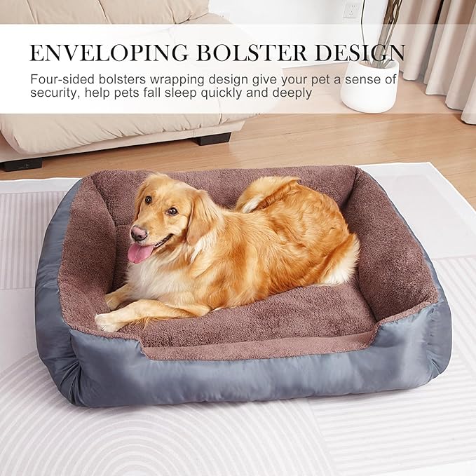 Dog Beds for Jumbo Dogs, Large Pet Beds Machine Washable, Soft Dog Sofa Bed with Non-Slip Bottom-PawvioPets