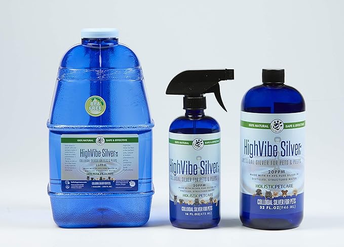 Colloidal Silver Spray for Dogs, Cats, Horses & Birds - 20 PPM Effective Wound Care, Hot Spot Treatment, Skin Relief & Immune Support - All-Natural Pet Silver Spray (16 Oz)-PawvioPets