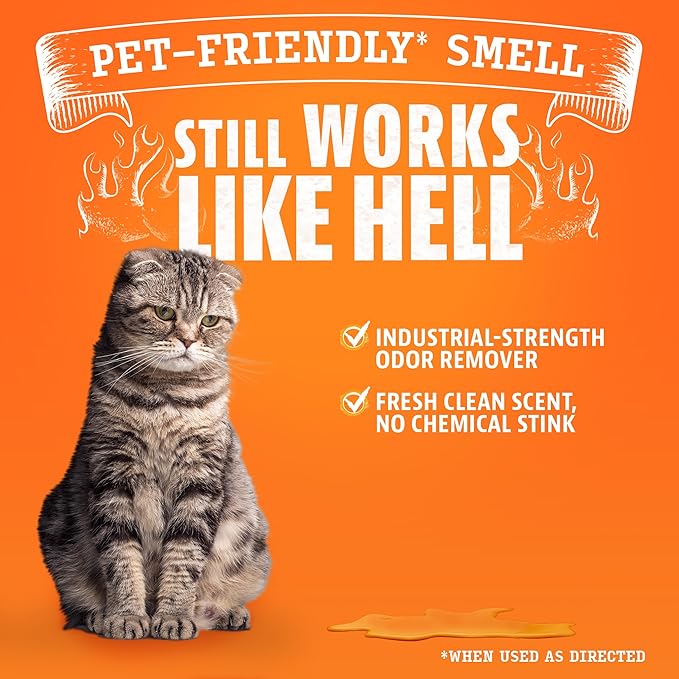 Angry Orange Pet Odor Eliminator Concentrate for Cat Urine and Smells - Fresh Scent - 8 oz (Makes 128 oz of Cleaner)-PawvioPets