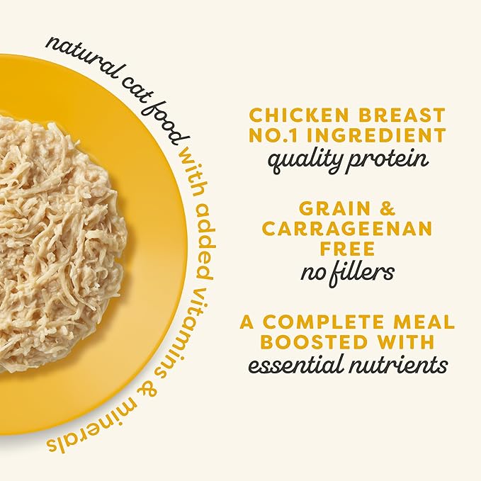 Applaws Vitality Wet Cat Food in Broth, Natural Canned Cat Food, Wet Food for Cats with Added Vitamins and Minerals, Grain Free, Carrageenan Free, Chicken Breast in Broth (24 Count, 2.47 oz Cans)-PawvioPets