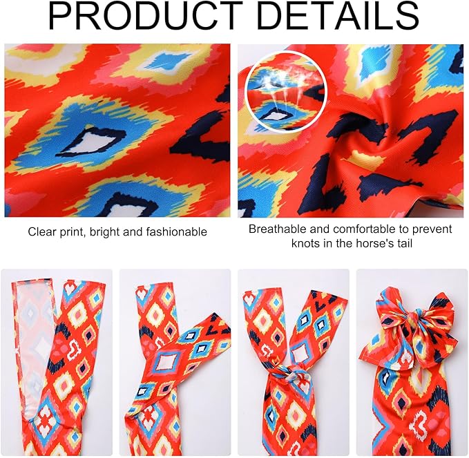 4 Pcs Horse Tail Bag Stretchy 22" Breathable with 2 Strands to Keep Clean and Protected Grooming Supplies-PawvioPets