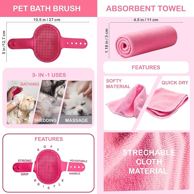 Dog Paw Cleaner for Small & Medium Dogs – Portable Paw Washer Cup with Soft Silicone Brush, Towel & Moisturizing Balm – Gently Cleans Muddy Paws After Walks (Pink, Small)-PawvioPets