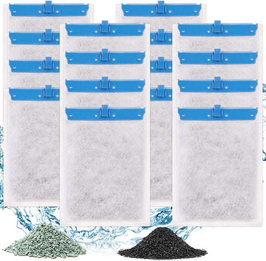 fishkeeper 16 Pack Large Filter Cartridges Compatible with Tetra Whisper Bio-Bag Filters Replacement Filter Cartridges for Whisper Power Filters 20i/40i /IQ20/30/45/60 PF20/30/40/60(Ready to Use)-PawvioPets