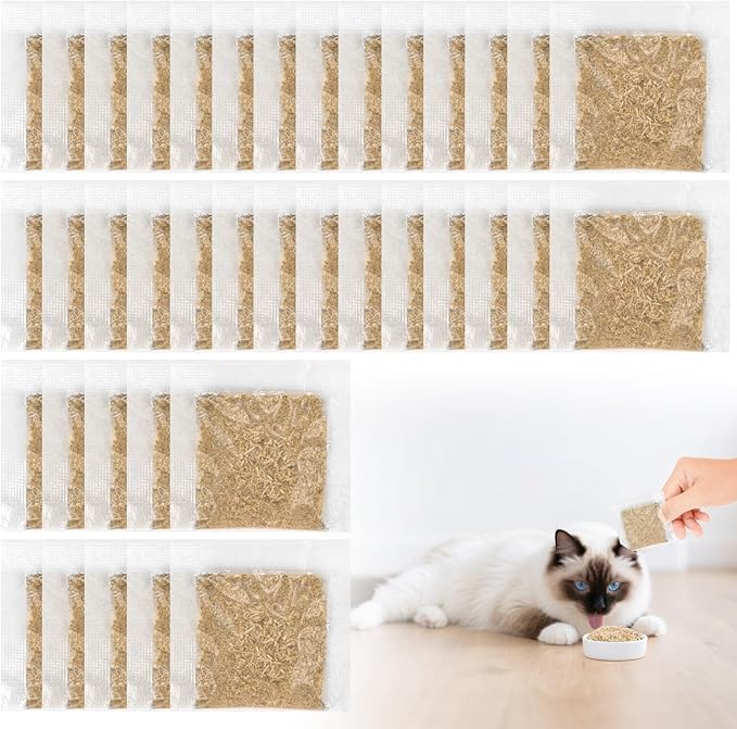 80PCS Catnip - Cat Nip for Cats Natural Dried Catnip Treats Premium Cat Nip Perfect for Toys, Training Rewards, Stress Relief, Freshly Harvested Bag Bulk Pack,2.8OZ-PawvioPets