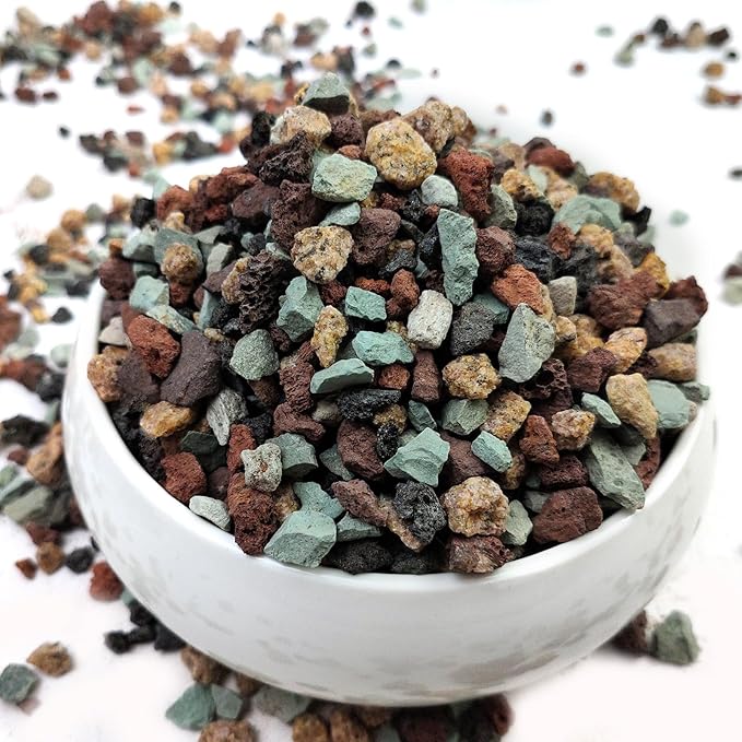 2 lbs Mix Horticultural Succulent Soil,1/4 Inch Pumice Gravel. Decorative Pebbles Lava Rock for Cactus, Bonsai, Orchid, Indoor Plants of Drainage, Ventilation and Root Growth-PawvioPets